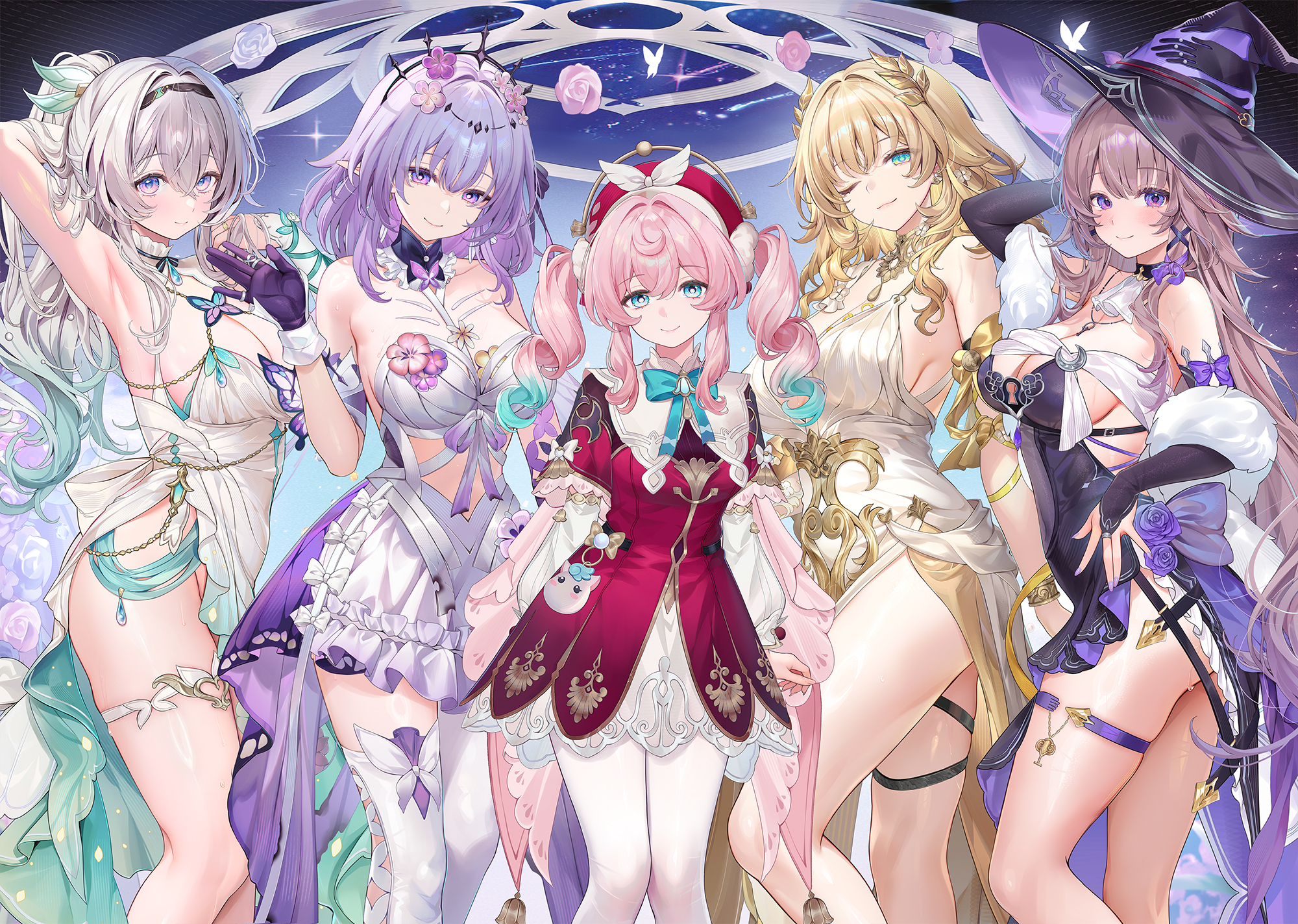 崩铁星穹铁道 流萤遐蝶，风堇，阿格莱雅，大黑塔双面亚克力立牌