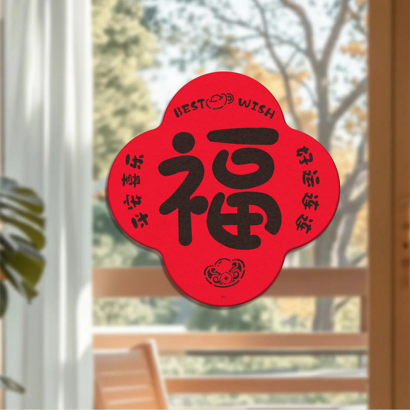 新年双层毛毡福字门贴马年对贴2026装饰过年春节大门布置墙贴批货,节庆用品/礼品,福字/窗花/窗贴,淘宝优惠券,粉丝福利购,淘宝优惠卷