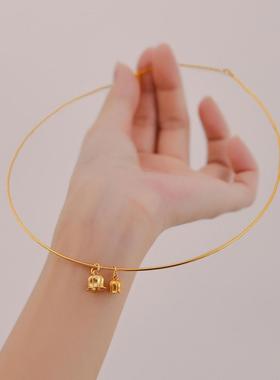 铃兰花项圈女时尚新中式简约百搭