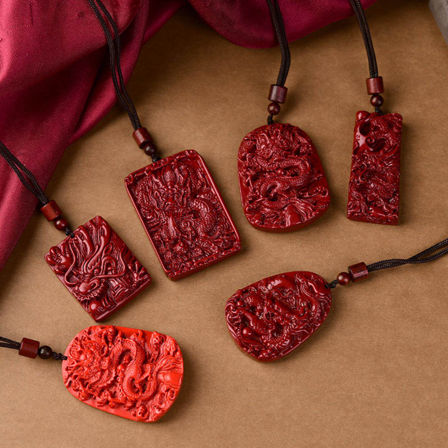 紫金砂朱砂龙牌吊坠大龙牌生肖龙挂件男女款本命年礼物吊坠