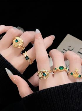 金色小众设计高级感时尚指环