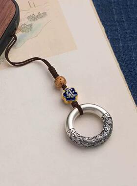 仿纯银生肖本命佛祥云平安扣汽车