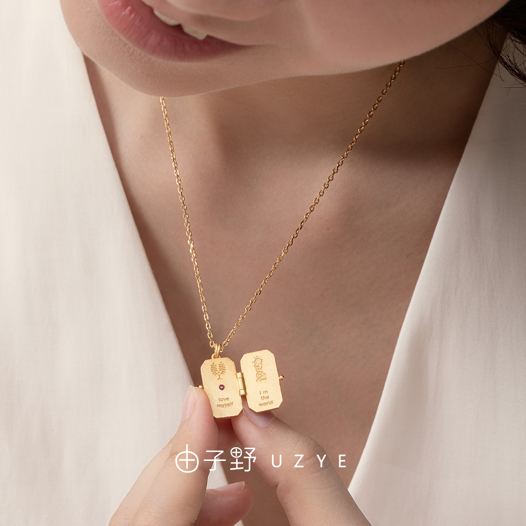 项链女款2025新款原创时空来信项链925银镀18k金不掉色小众设计款