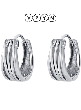 一撇一捺YPYN银色篇章耳扣女925银耳环ins简约冷淡欧美风高级感