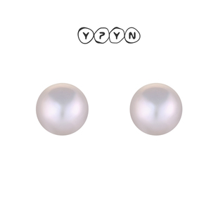 一撇一捺YPYN灰紫色淡水珍珠耳钉女18K金高级感商场同款轻奢饰品