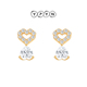 秋冬新品 一撇一捺YPYN璀璨爱心10K金耳钉女爱心耳环轻奢时尚