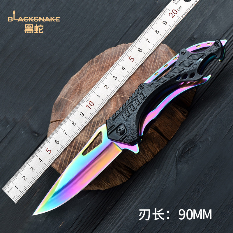 户外野营小刀防身战术武器创意折叠工具退役瑞士军士刀美国粉末钢