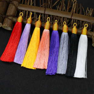 螺纹金帽流苏穗子纯手工编织中国风饰品挂件配民族古风时尚配件穗