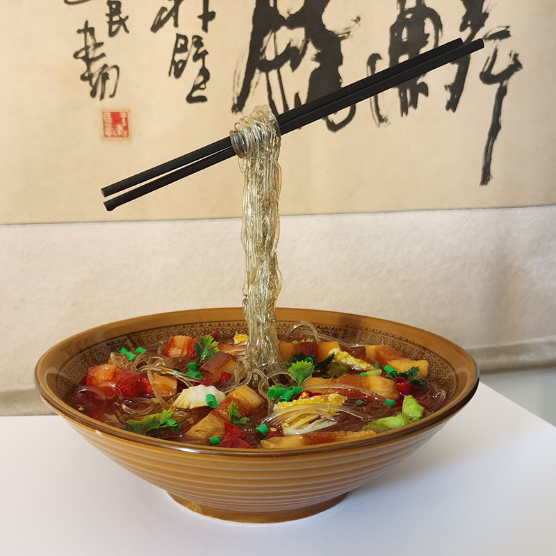 仿真猪肉炖粉条食物模型 酒店餐饮样板房影视摄影道具