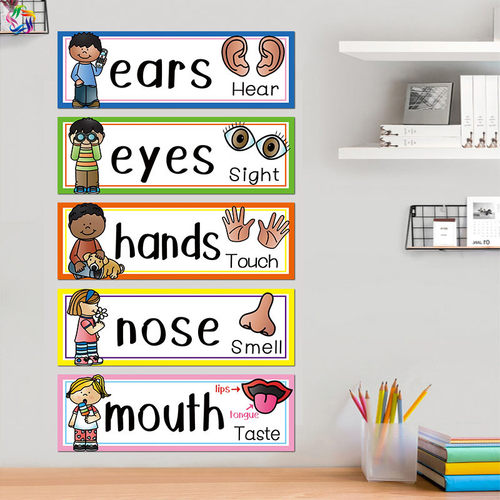 图文部落儿童房卡通英语单词贴画