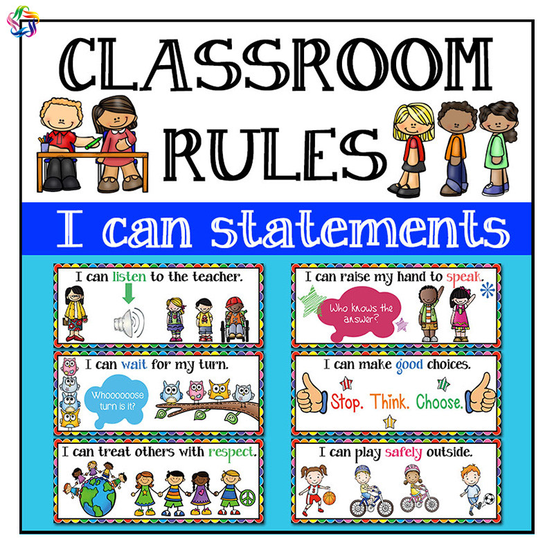 英语教室课堂规则我可以ican贴纸
