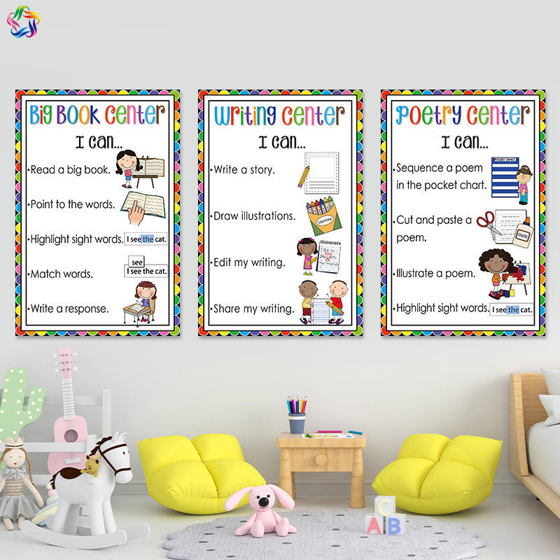 双语国际学校英语教室课堂规则rules主题多功能活动班级公约海报