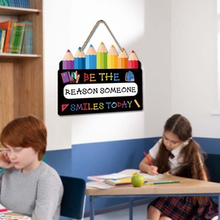 国际学校英语教室个性课堂门牌welcome返校标志课堂培训机构装饰