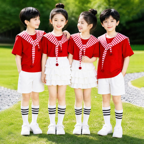 国庆红歌合唱比赛儿童演出服