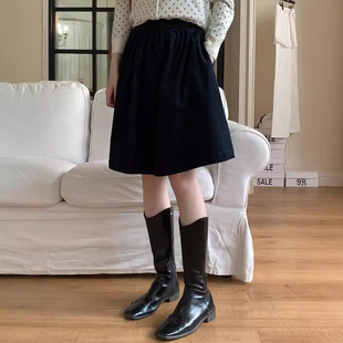 a字显瘦灯芯绒伞裙半身裙 薇颂女装 高腰短裙女秋季 2024年新款 韩版