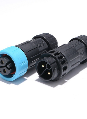 利路通LLT-M19-2P-4P对接组装自锁螺丝压接防水连接器，航空插头