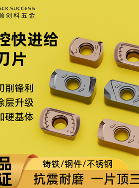 R2快进给铣刀片LNPU15T608SRGE EPNW数控双面铣刀粒开粗铣刀片r2