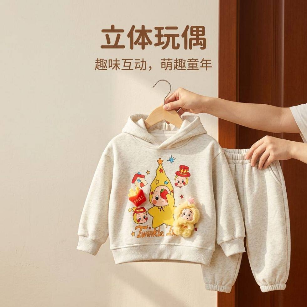 立体玩偶星星人纯棉童装卫衣
