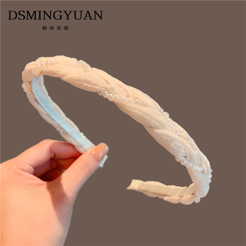 发卡布艺珍珠韩式小清新甜美发箍