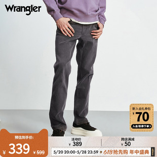 Wrangler威格24春夏新款 牛仔裤 803Greensboro中腰直筒黑灰色男士