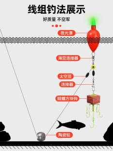 鲢鳙钓组套装 专用鱼钩水怪钓饵笼翻板钩新款 鱼钓爆炸钩 浮钓鲢鳙