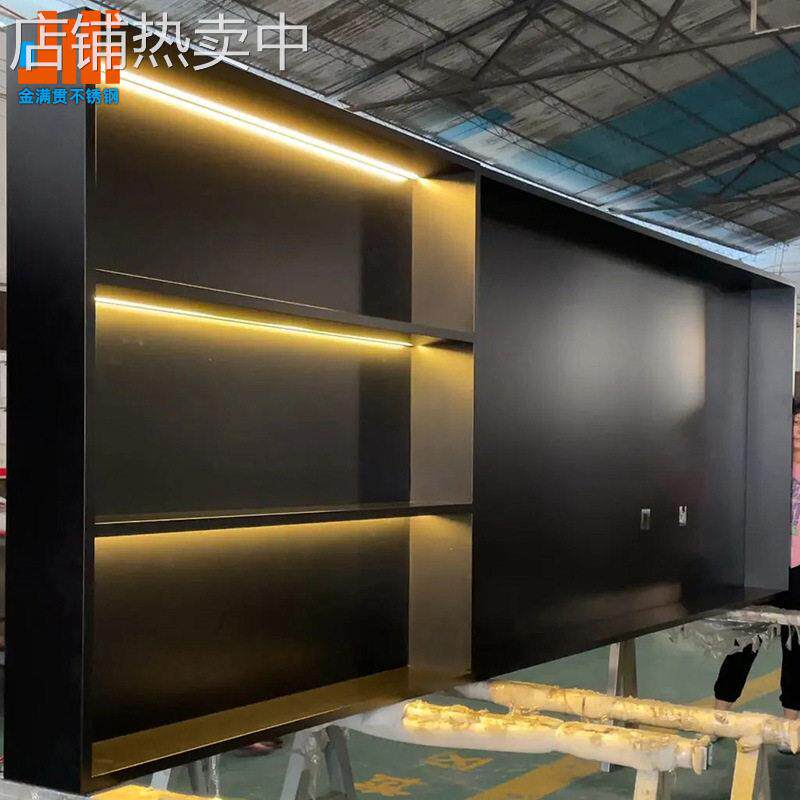 客厅不锈钢电视机墙壁龛内嵌入式卫生间浴室装饰置物架浴室金属柜