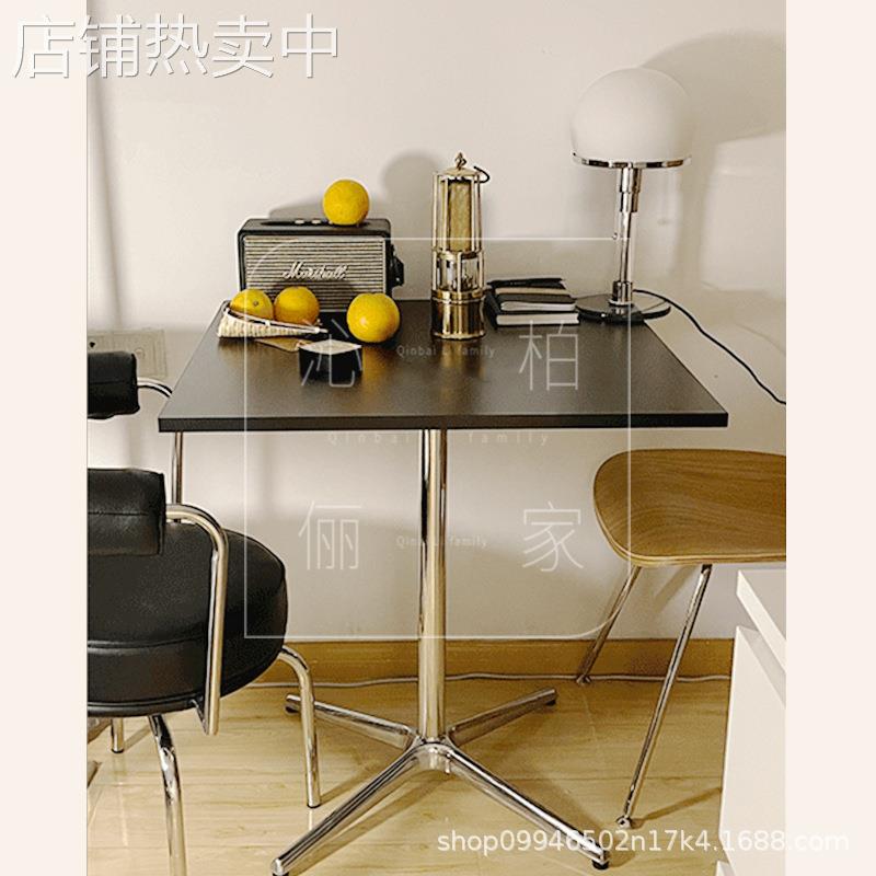 现代简约正方形小桌子家用厨房轻奢小餐桌ins风网红咖啡厅咖啡桌