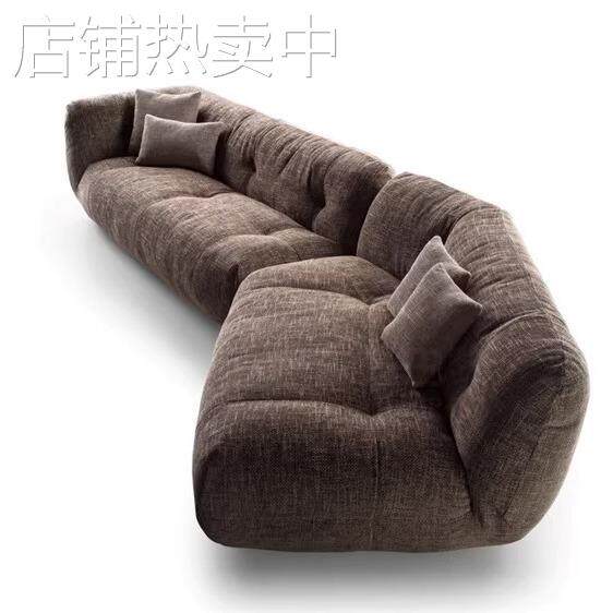 北欧轻奢现代转角沙发组合沙发别墅区售楼部美容院服装店沙发