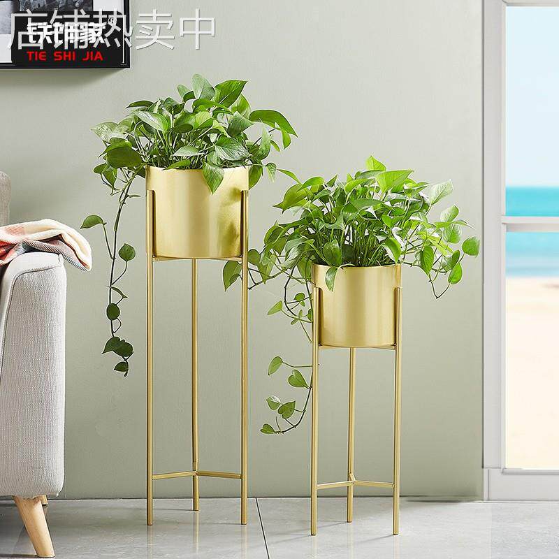 新品花架北欧室内家用阳台装饰置物架子铁艺客厅简约花盆植物挂架