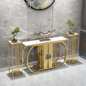 新中式 玄关桌现代轻奢大理石玄关台靠墙装 饰柜端景台条案供桌窄桌