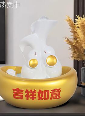 流水摆件自动循环水创意家居客厅生财办公室前台桌面装饰工艺品