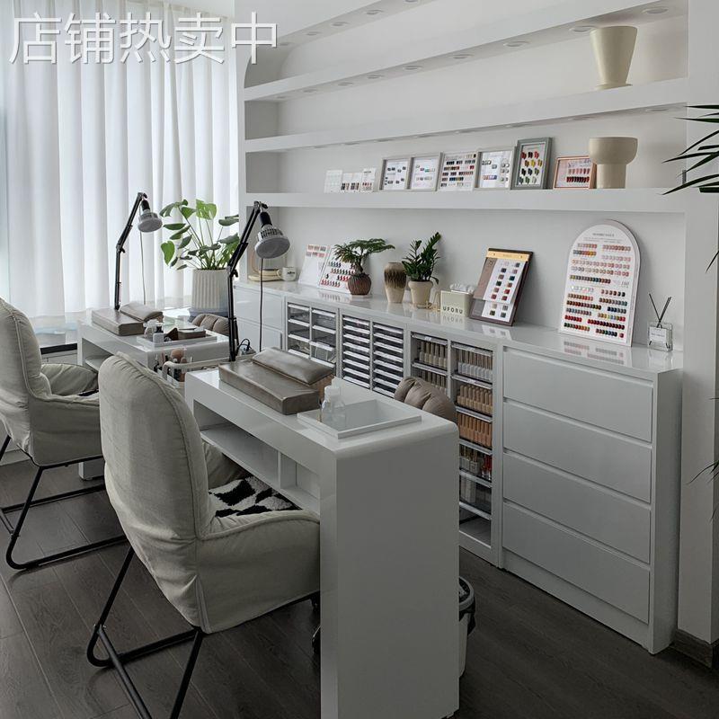 美甲柜子展示柜指甲油收纳柜甲油胶储物柜美甲店落地柜展柜抽屉式