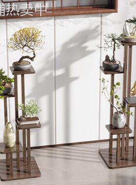 服装店展示架包包鞋帽高低展示台货架轻奢仿木落地橱窗饰品摆台