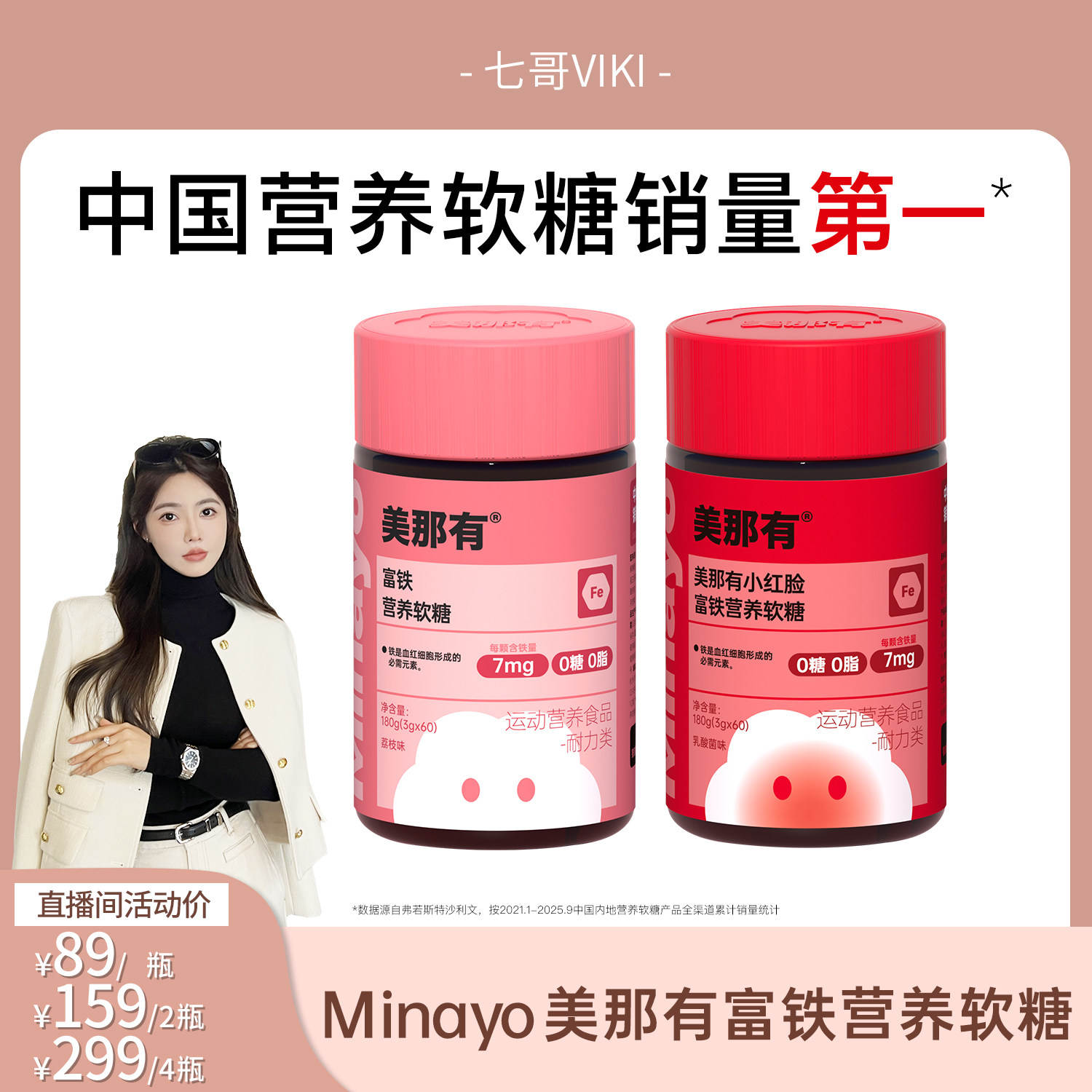 【直播】Minayo美那有富铁软糖高阶元气铁女性铁剂孕妇孕期图片