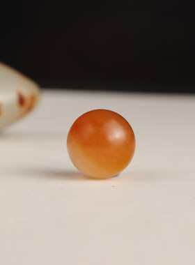 珠子单珠手串新疆和田玉黄沁籽料