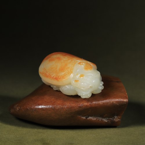 涵玉舍和田玉籽料龙龟吊坠