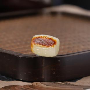 12苏工新疆和田玉籽料白玉勒子红皮桶珠锁骨珠锁骨链手串手链配珠