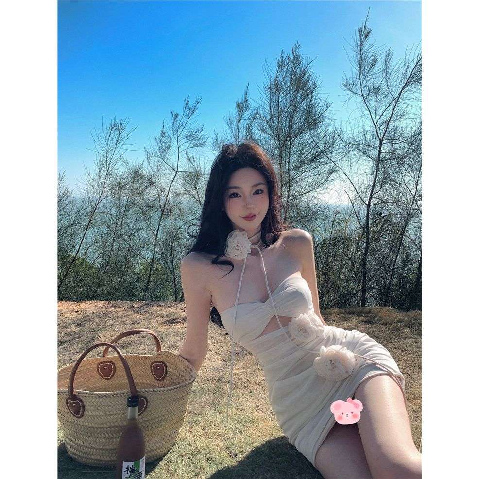 实拍实价  夏季新款性感网纱辣妹抹胸包臀连衣裙短裙