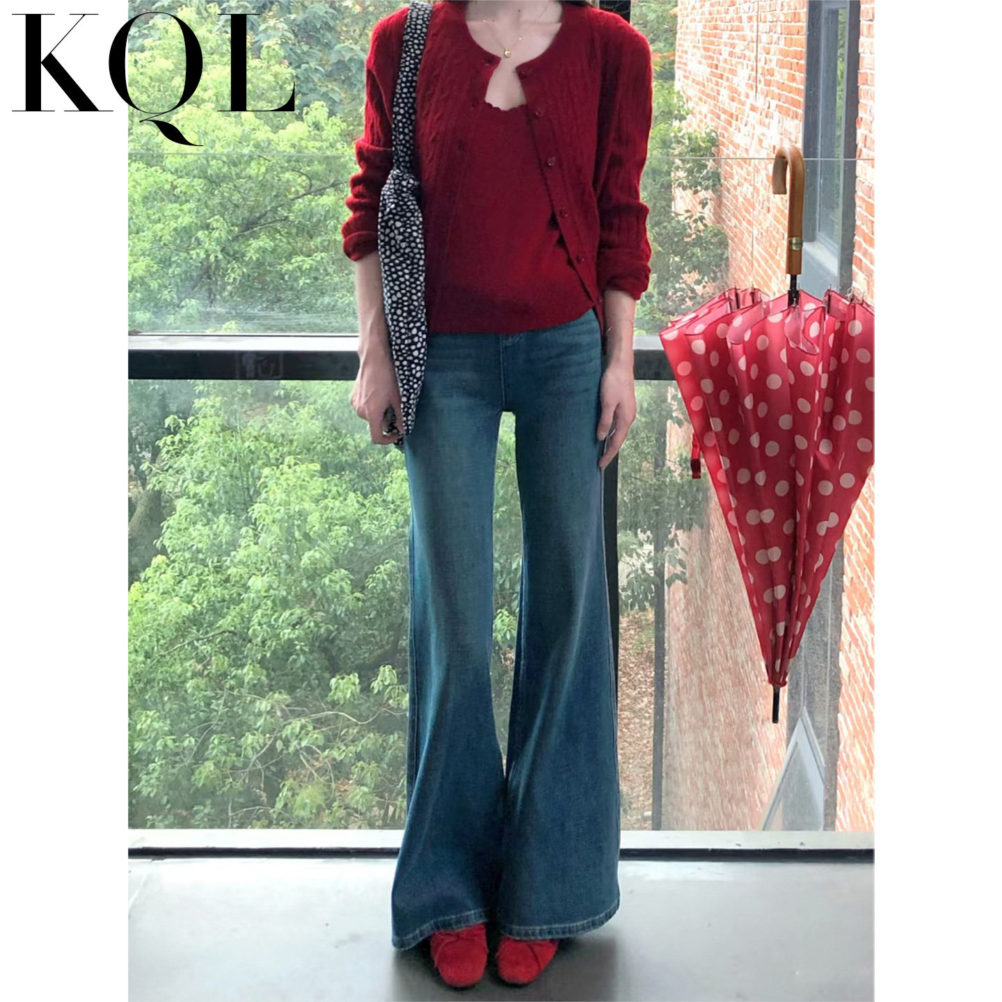 复古色加绒微喇牛仔裤女春季2026新款高腰显瘦小个子不贴腿喇叭裤,女装/女士精品,牛仔裤,淘宝优惠券,粉丝福利购,淘宝优惠卷