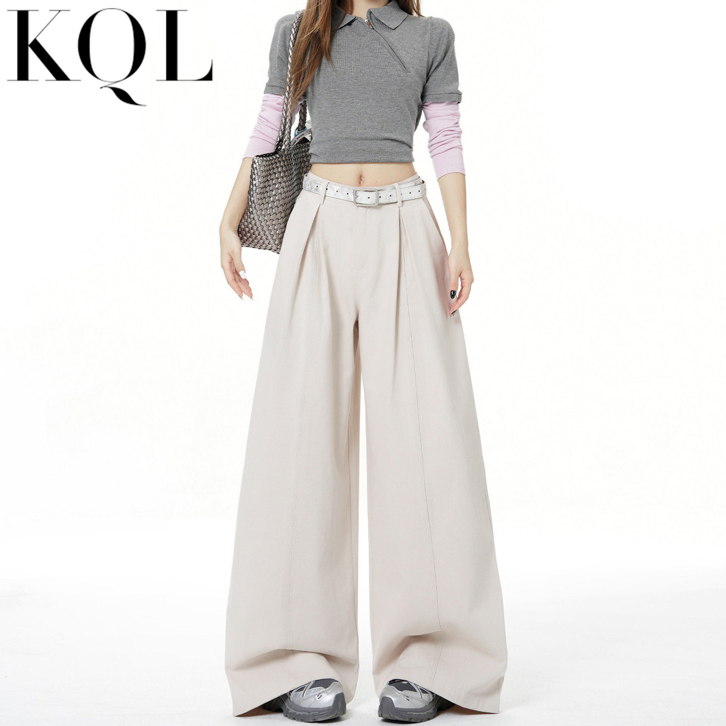 美式褶皱米白色阔腿牛仔裤女春季高腰垂感休闲直筒大裤腿拖地裤子,女装/女士精品,牛仔裤,淘宝优惠券,粉丝福利购,淘宝优惠卷