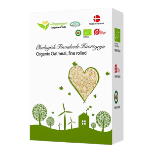 味道王国进口有机纯燕麦片早餐速食冲饮即食400g*2 富含膳食纤维