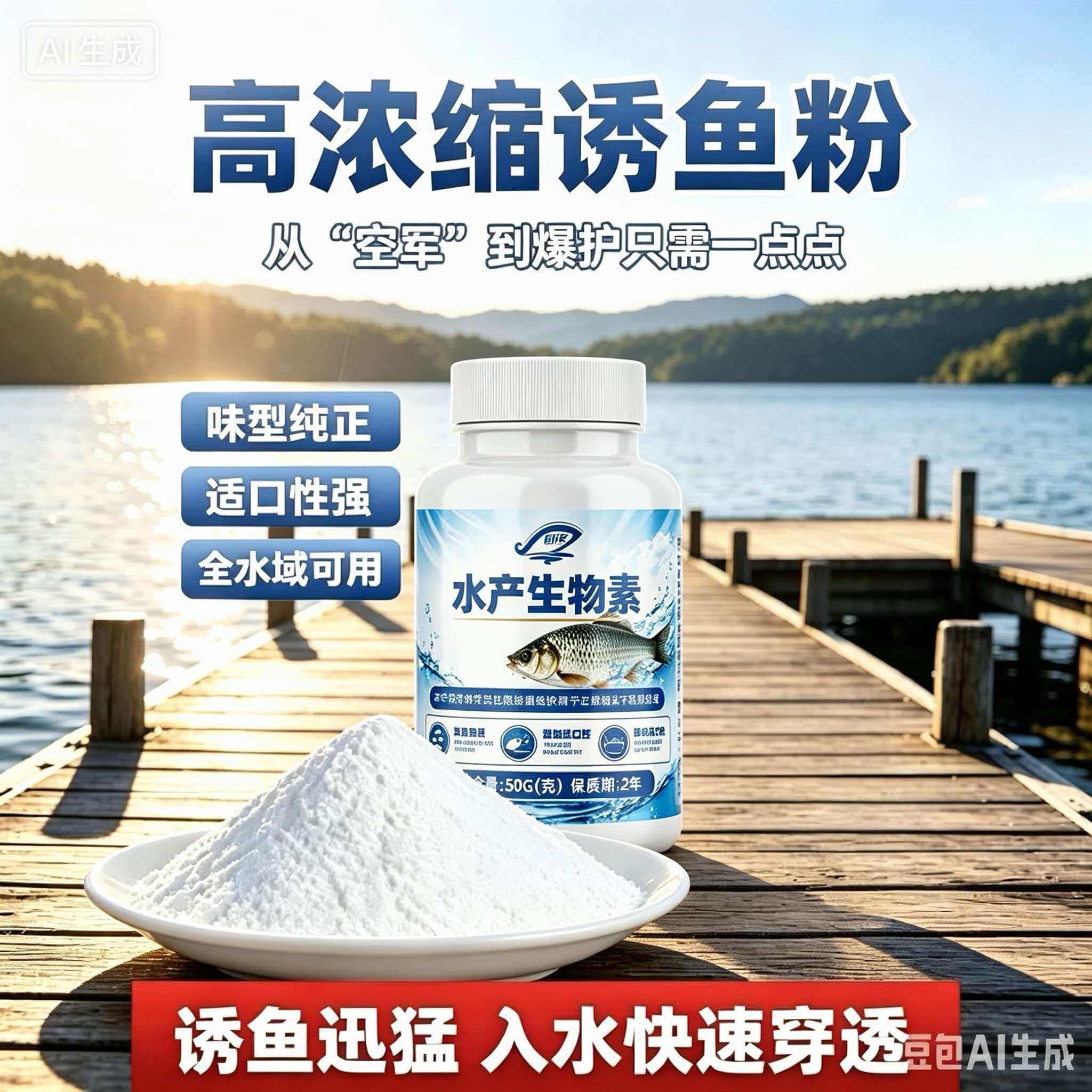 浓缩水产生物素钓鱼小药添加剂鱼类垂钓信息素饵料窝料开口诱食剂