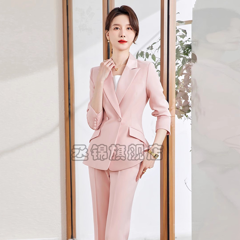 高端职业套装女夏季新款短袖小西装薄款正装工作服面试前台酒店