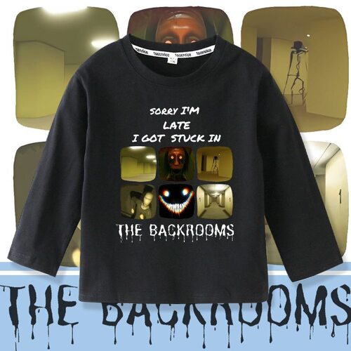 跨境后室backrooms男童纯棉长袖