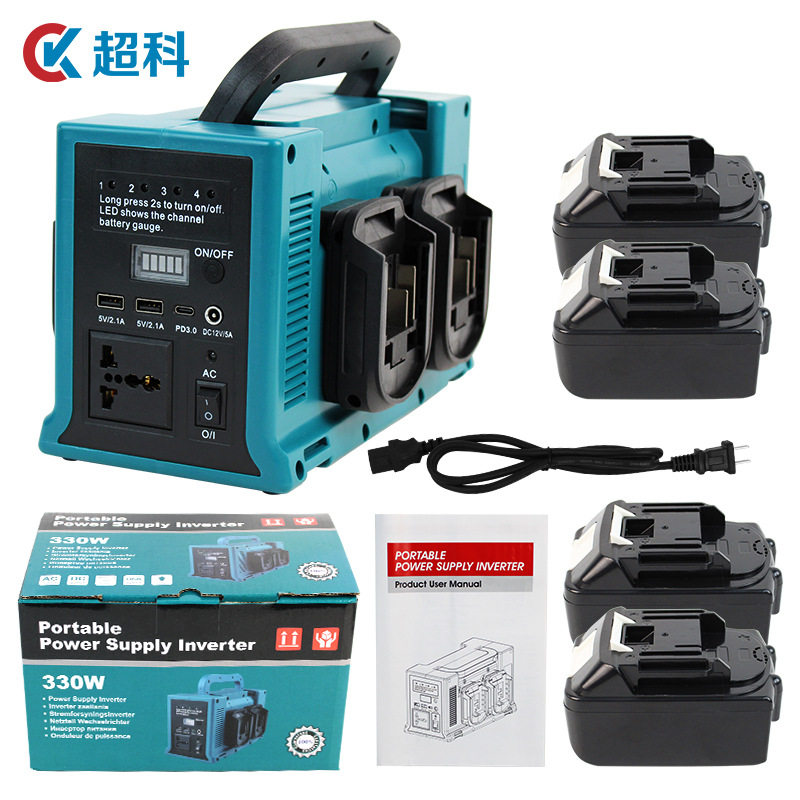 牧田款逆变器300W锂电工具电池逆变AC220V/DC5V-12