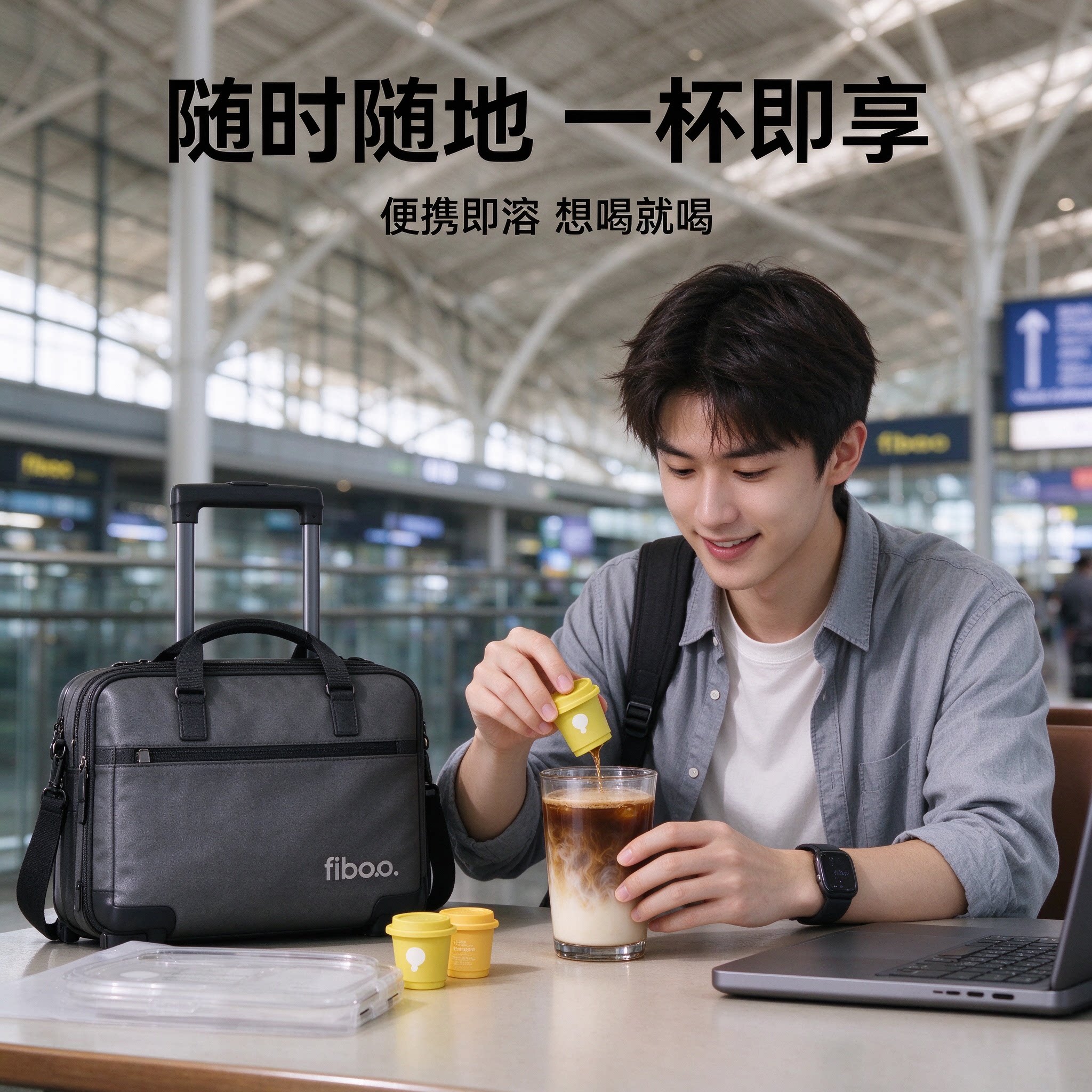 【官方直发】fiboo黑咖啡清晨即饮手冲速溶运动健身拿铁美式桶装