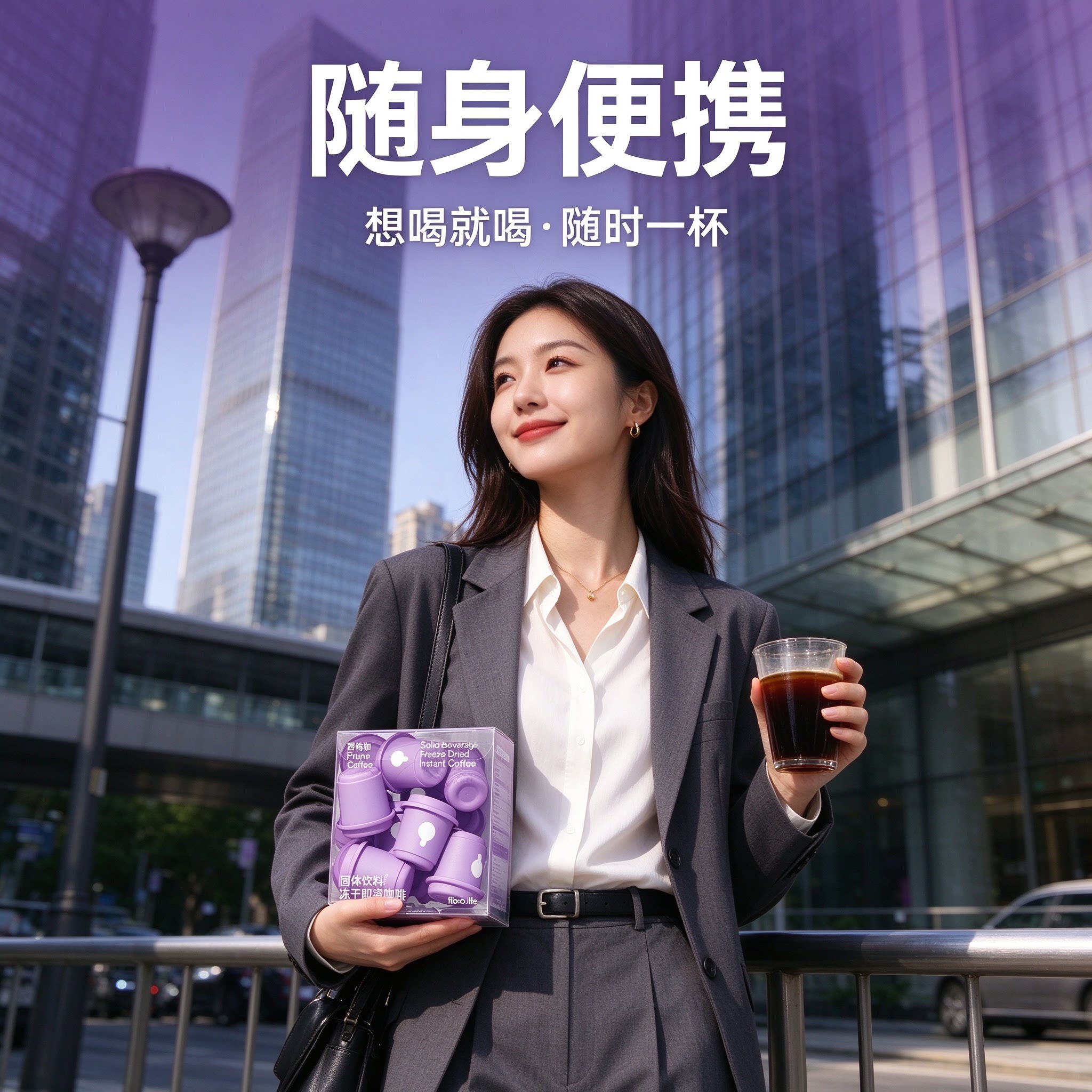 fiboo她练咖啡家族左旋西梅咖速溶冻干咖啡冷萃黑咖啡