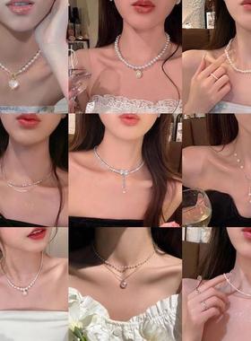 轻奢Pearl necklace women