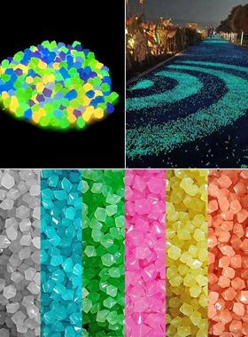 50/100/200Pcs Luminous Stones Fish Tank Aquarium Ornament Gl