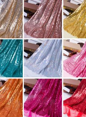 1.3X1M Sequin Fabric Sparkly Paillette Rose Gold Silver Gl